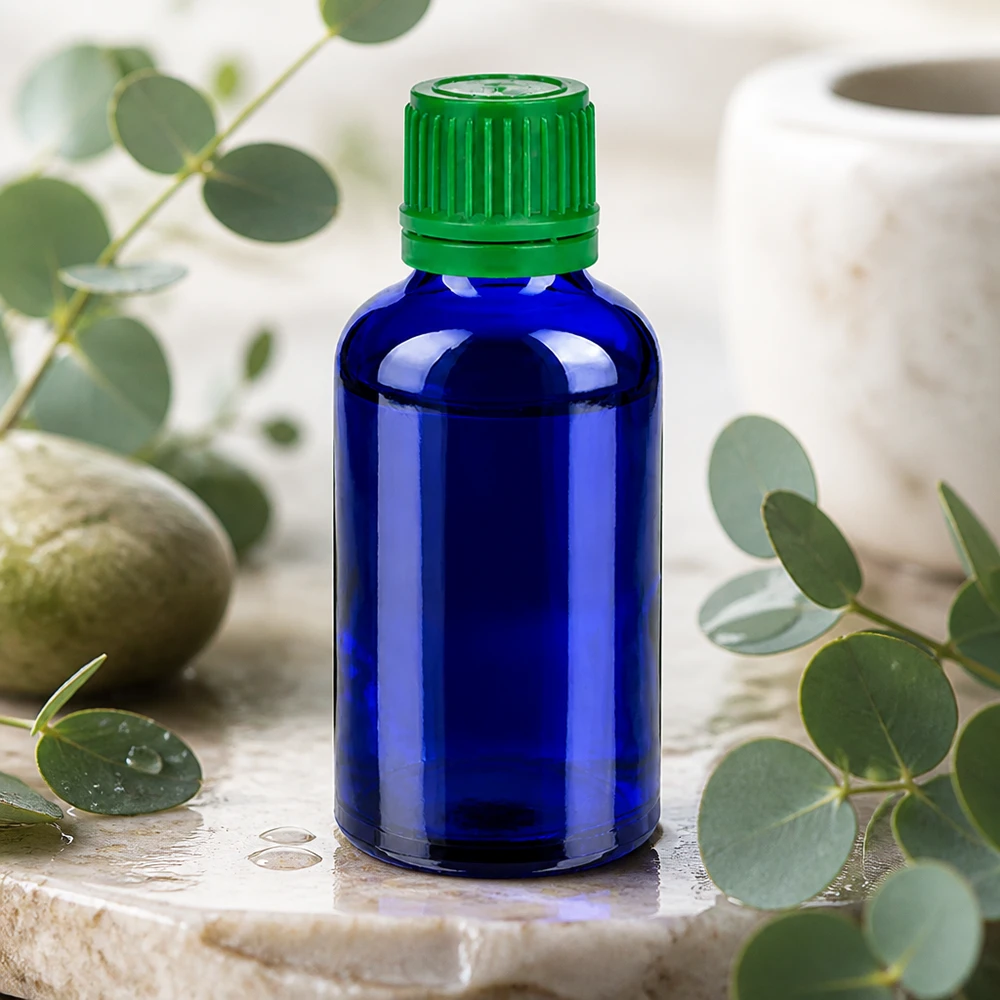 Versatile flacone da 50 ml per cosmetici e rimedi fai-da-te con pratico tappo a vite verde