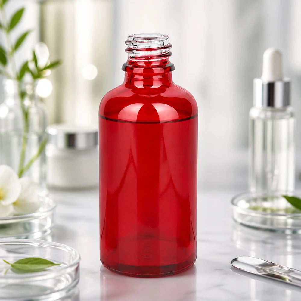 Flacon à pharmacie 50ml RedLine UT18/50 UNiTWIST Bouteille polyvalente RedLine UT18/50 UNiTWIST de 50 ml pour la cosmétique, la pharmacie et l'aromathérapie