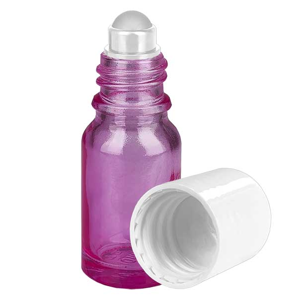 10ml Roll-On Flasche weiss Standard PurpleLine UT18/10