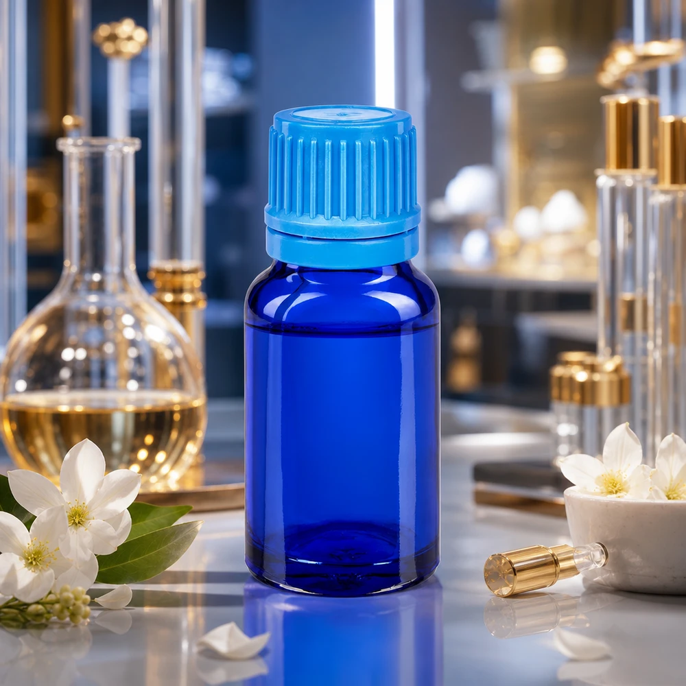 10ml Flasche 11mm Schraubverschluss blau Originalitätsverschluss BlueLine UT18/10 Laborqualität 10ml Flasche UT18/10 Standard mit präzisem Schraubgewinde