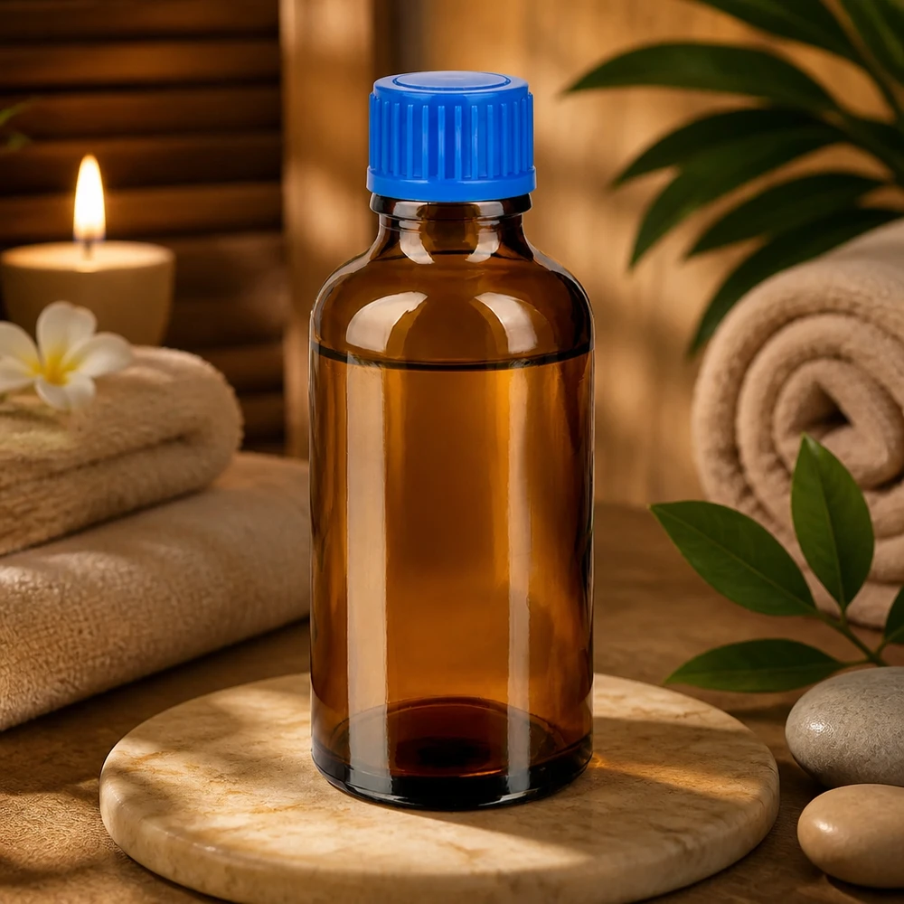 Flacon de 50ml 11mm SV bleu STD BrownLine UT18/50 Bouteille pratique en verre brun à large ouverture de 50 ml, parfaite pour le bricolage de cosmétiques naturels et d'huiles.