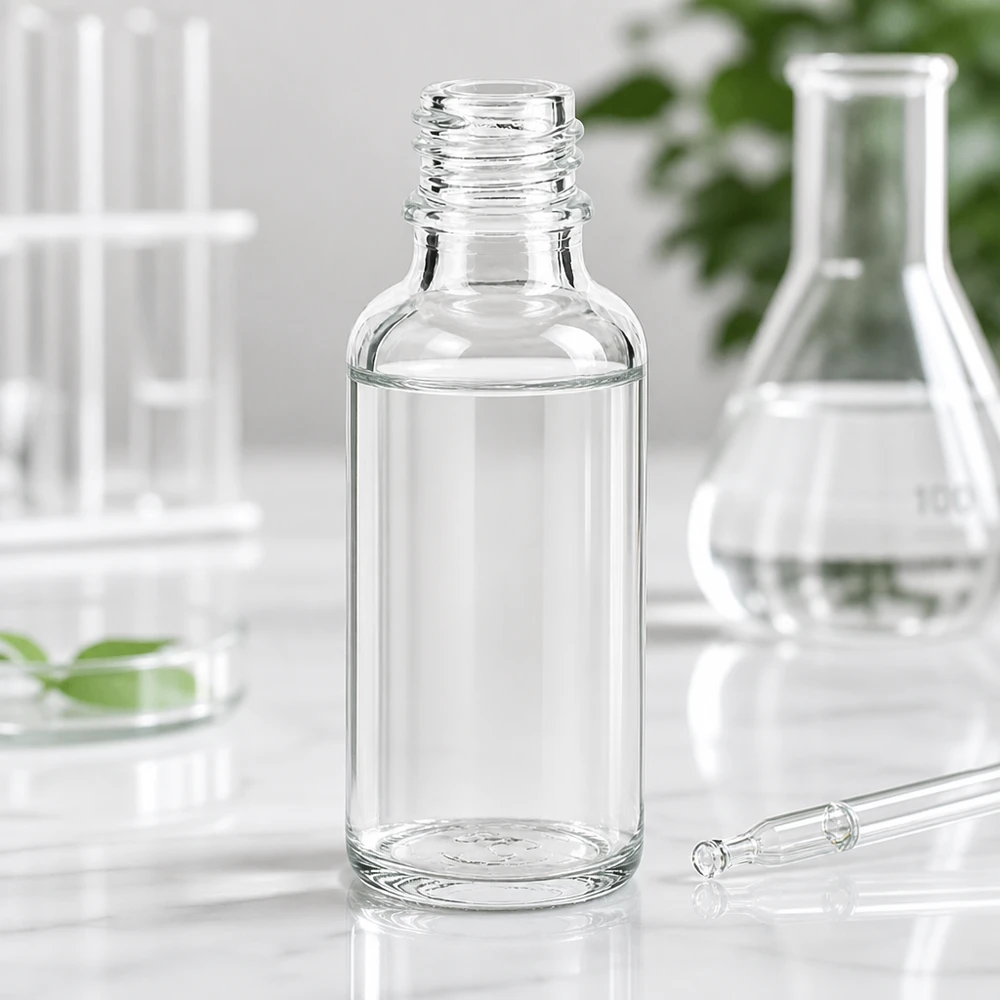 Klarglas Flasche 30ml DIN 18 30ml ApoGlas Apothekerflasche mit weiter Öffnung einfaches Befüllen und Reinigen möglich
