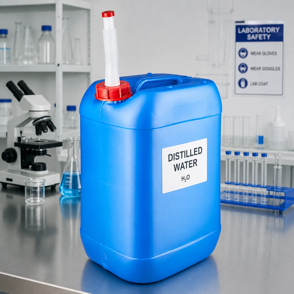 Kanister 25 Liter blau mit Auslaufrohr Flex Stabiler Transportkanister 25 Liter in Blau mit integriertem Tragegriff und Flex-Auslaufrohr