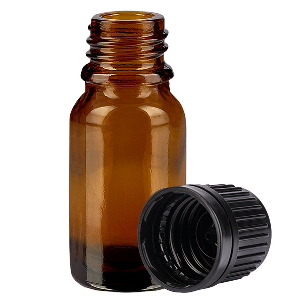 10ml Flasche 11mm Schraubverschluss schwarz Originalitätsverschluss BrownLine UT18/10