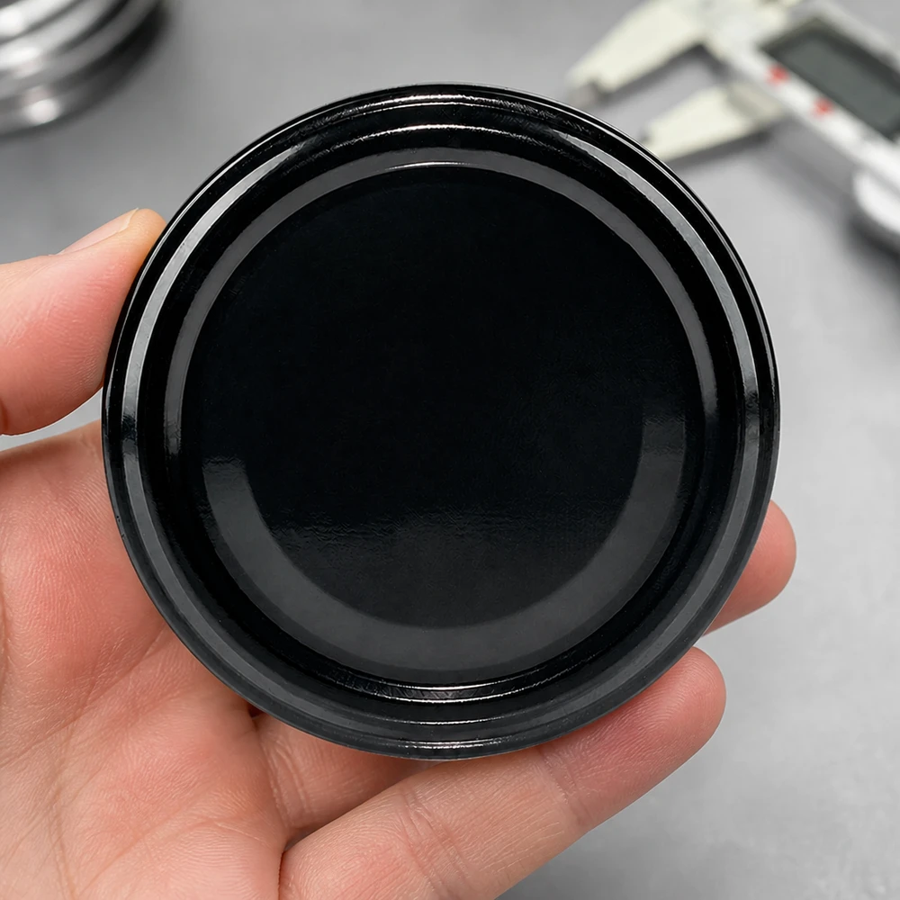 UNiTWIST TO82 schwarz 82mm Twist-Off Deckel BioSeal Unterseite mit konzentrischen Ringen