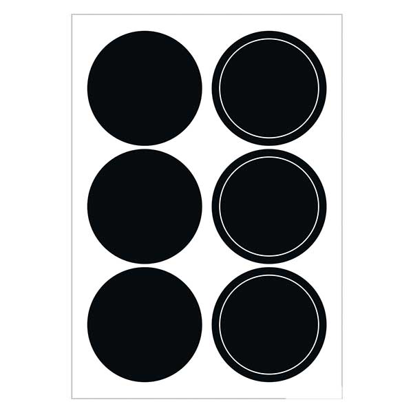 Tafeletiketten "Kreise" (12 Aufkleber)