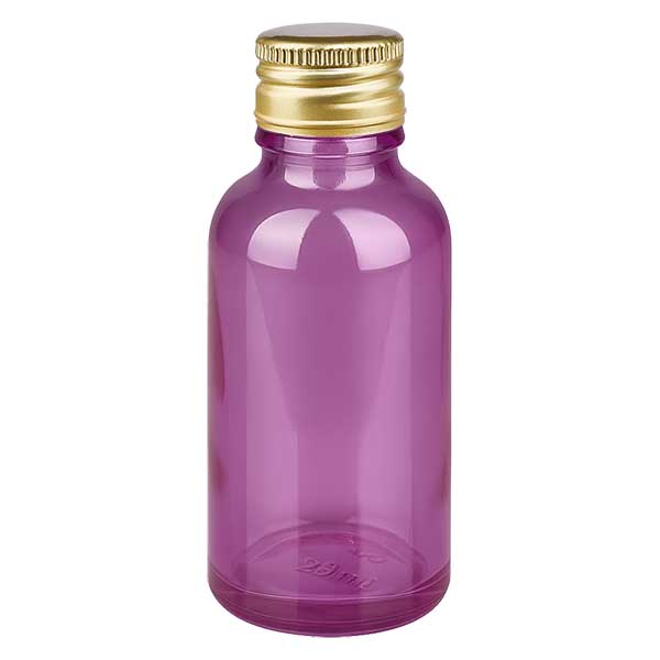 30ml Flasche 11mm Schraubverschluss Alu-Gold Standard PurpleLine. UT18/30