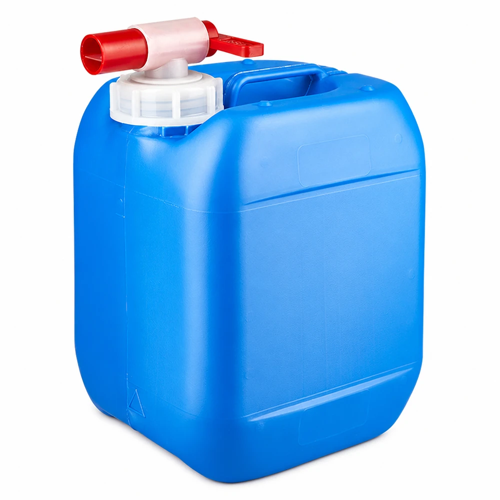 Kanister 5 Liter blau mit Auslaufhahn Lebensmittelechter 5 Liter Kunststoffkanister blau mit Auslaufhahn und Tragegriff