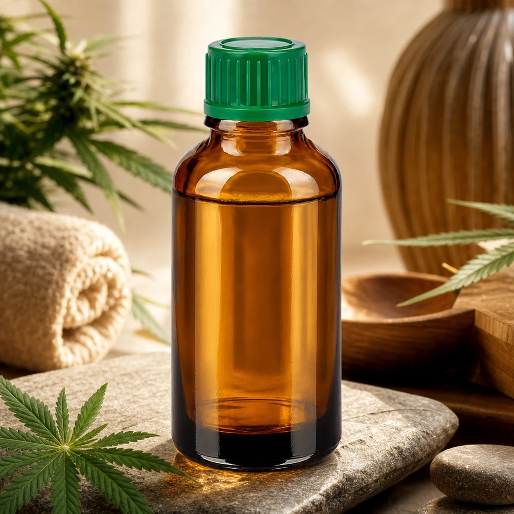 Flacone in vetro da 30 ml protetto dalla luce, nel classico colore marrone, con affidabile sistema di chiusura STD