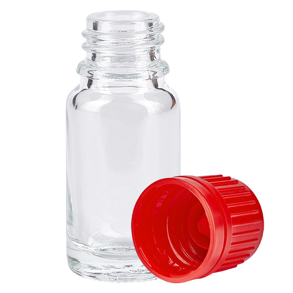 Bottiglia da 10ml 11mm SV rosso OV ClearLine UT18/10 Bottiglia da 10ml 11mm SV rosso OV ClearLine UT18/10