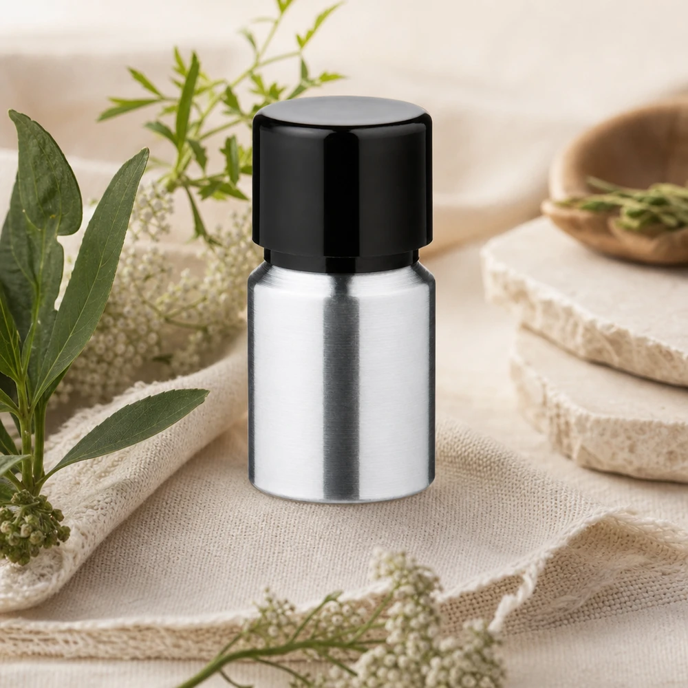 10ml geschliffene Aluflasche mit Schraubkappe Recycelbare 10ml Aluflasche mit matter Finish perfekt für nachhaltige Verpackungslösungen