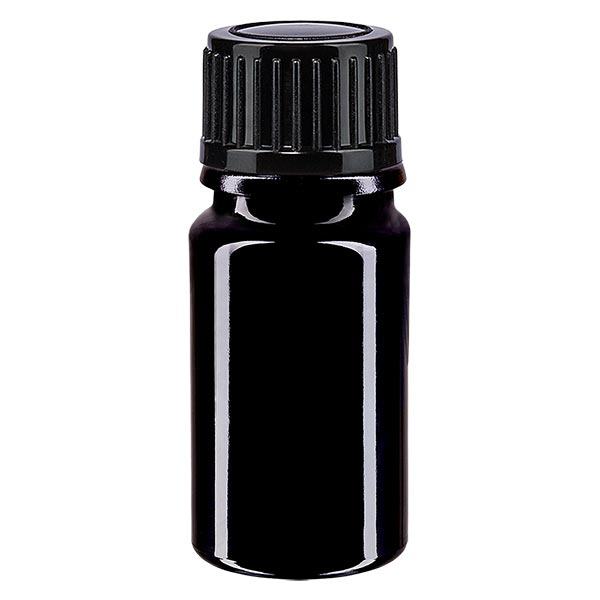 Apothekenflasche violett 5ml Tropfverschluss 1mm schwarz Standard