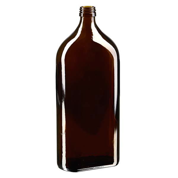 1000 ml bottiglia Meplat marrone PP28 1000 ml bottiglia Meplat marrone PP28
