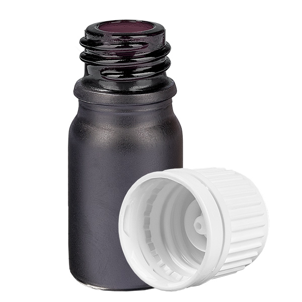 5ml Flasche 11mm Schraubverschluss weiß Originalitätsverschluss BlackLine UT18/5