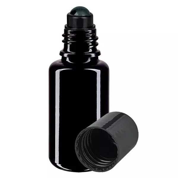 Flacon de déodorant en verre violet 20 ml, déo à bille vide Flacon de déodorant en verre violet 20 ml, déo à bille vide