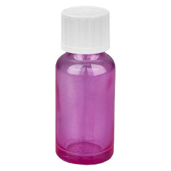 20ml Flasche 11mm Schraubverschluss weiß Standard Kindersicher PurpleLine UT18/20