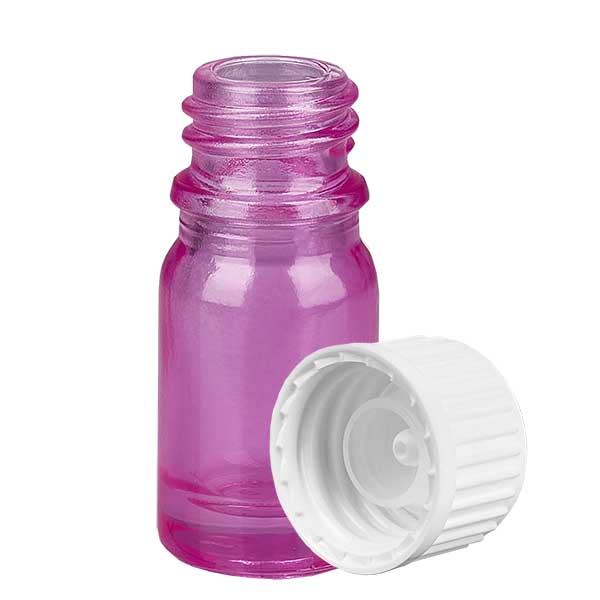 5ml (Globuli)Flasche 3mm Giessring weiß Standard PurpleLine UT18/5