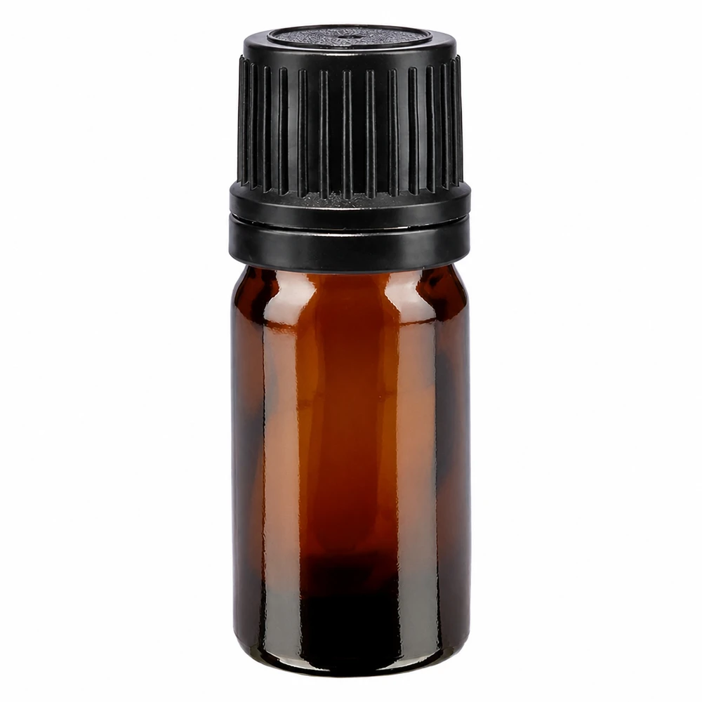 5ml Braunglas Flasche GR OV schwarz Apothekenqualität UV-Schutzglas