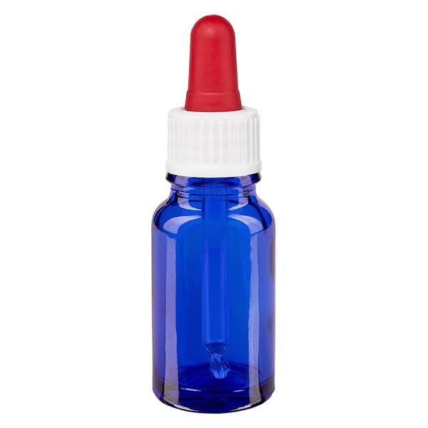 Bottiglia per pipette 10ml blu ST bianco/rosso ApoGlas Bottiglia per pipette 10ml blu ST bianco/rosso ApoGlas