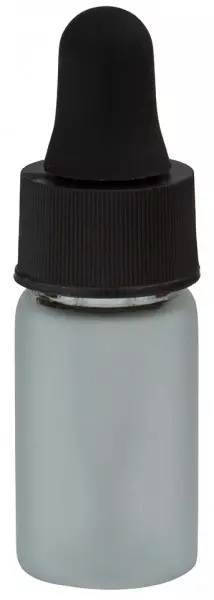 Mini flacon blanc laiteux de 3 ml, avec pipette compte-gouttes PL28 noire Mini flacon blanc laiteux de 3 ml, avec pipette compte-gouttes PL28 noire