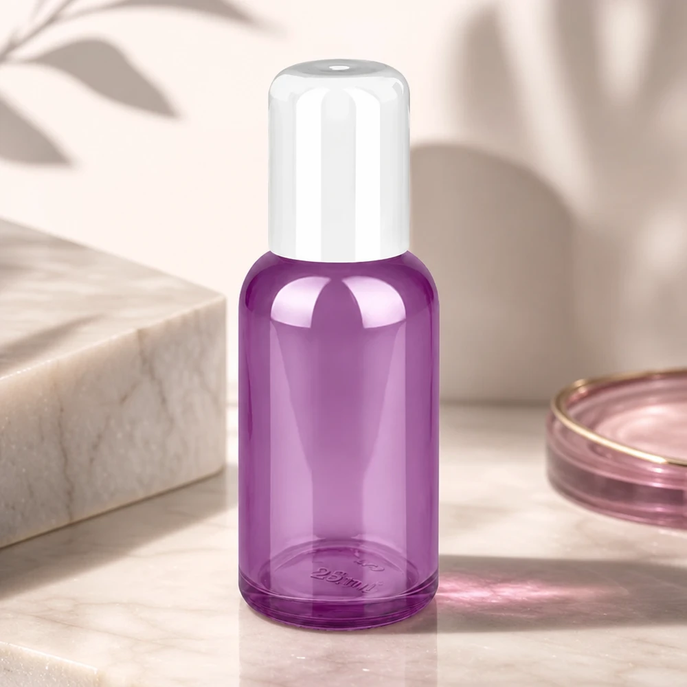30ml Roll-On Flasche weiss Standard PurpleLine UT18/30 Praktische 30ml Glas Roll-On Flasche in Violett für sparsame und hygienische Produktdosierung