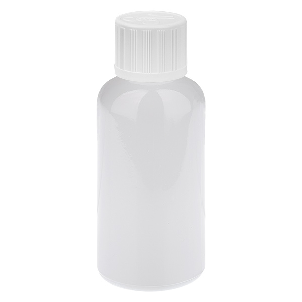 50ml Flasche 11mm Schraubverschluss weiß Standard Kindersicherung WhiteLine UT18/50