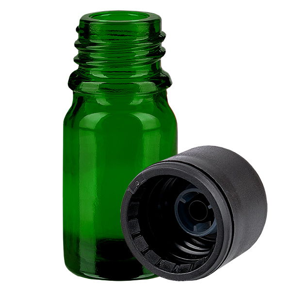 5ml Flasche 6mm Schraubverschluss schwarz Standard GreenLine UT18/5