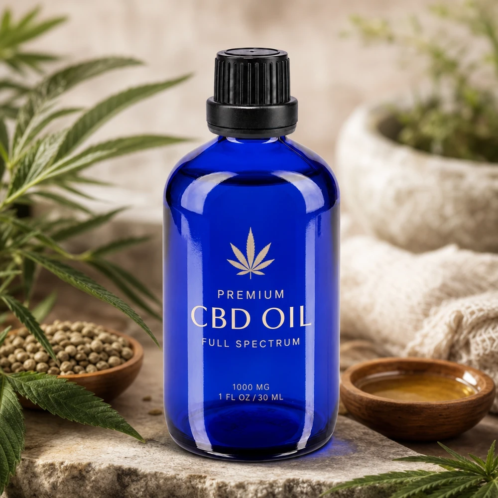Flacon de pharmacie bleu 100ml bouchon inviolabilité 2mm noir Flacon compte-gouttes en verre pharmaceutique de 100 ml, bleu, avec bouchon OV, pour huile de CBD et extraits naturels