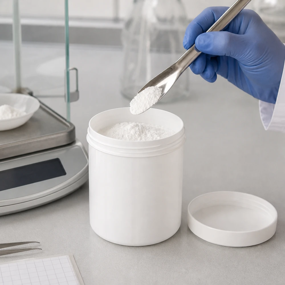 Pot à onguent blanc 30 g avec couvercle blanc (PP) Pot en PP refermable de 30 g, de couleur blanche, idéal pour les pharmacies et les produits cosmétiques