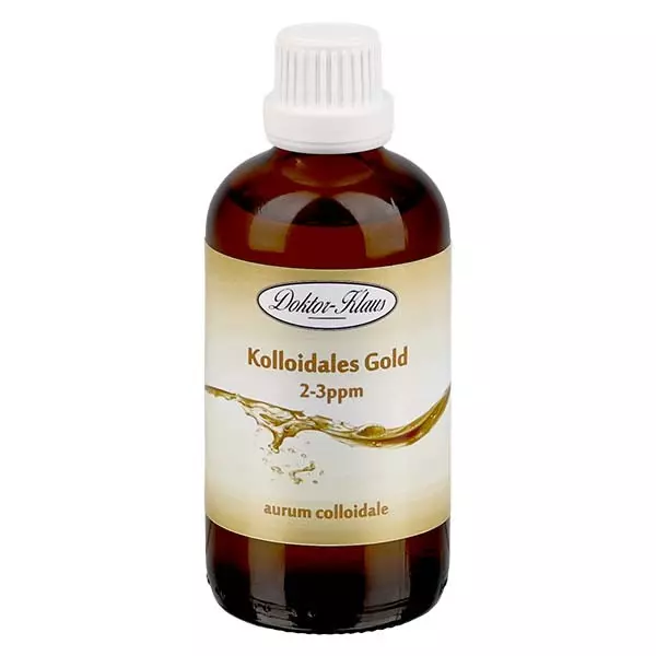 100 ml Kolloidales Gold Doktor-Klaus,2-3ppm,Braunglasflasch