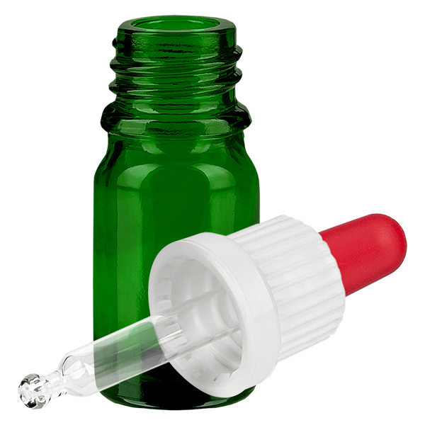 5ml Pipettenflasche weiß/rot Originalitätsverschluss GreenLine UT18/5