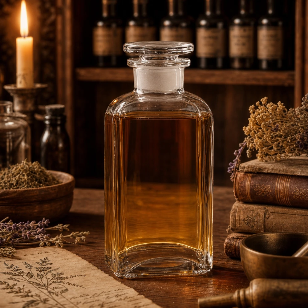 Bottiglia quadrata da 250 ml con collo largo e tappo in vetro Bottiglia di vetro trasparente da 250 ml, di forma quadrata, con ampia apertura e tappo in vetro, per liquidi farmaceutici