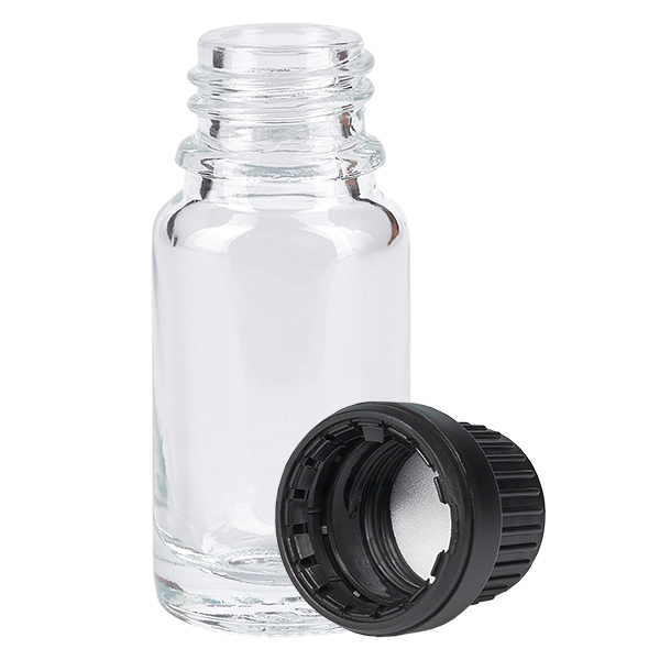 10ml Flasche 11mm Schraubverschluss schwarz Originalitätsverschluss ClearLine UT18/10