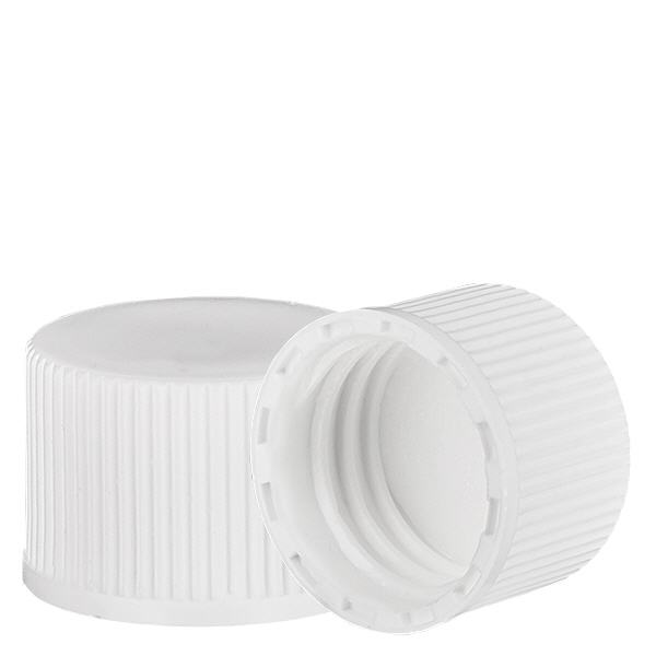 Tappo a vite bianco con inserto in PE Tappo a vite bianco con inserto in PE