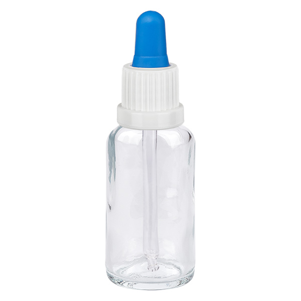 20ml Pipettenflasche weiß/blau Originalitätsverschluss ClearLine UT18/20