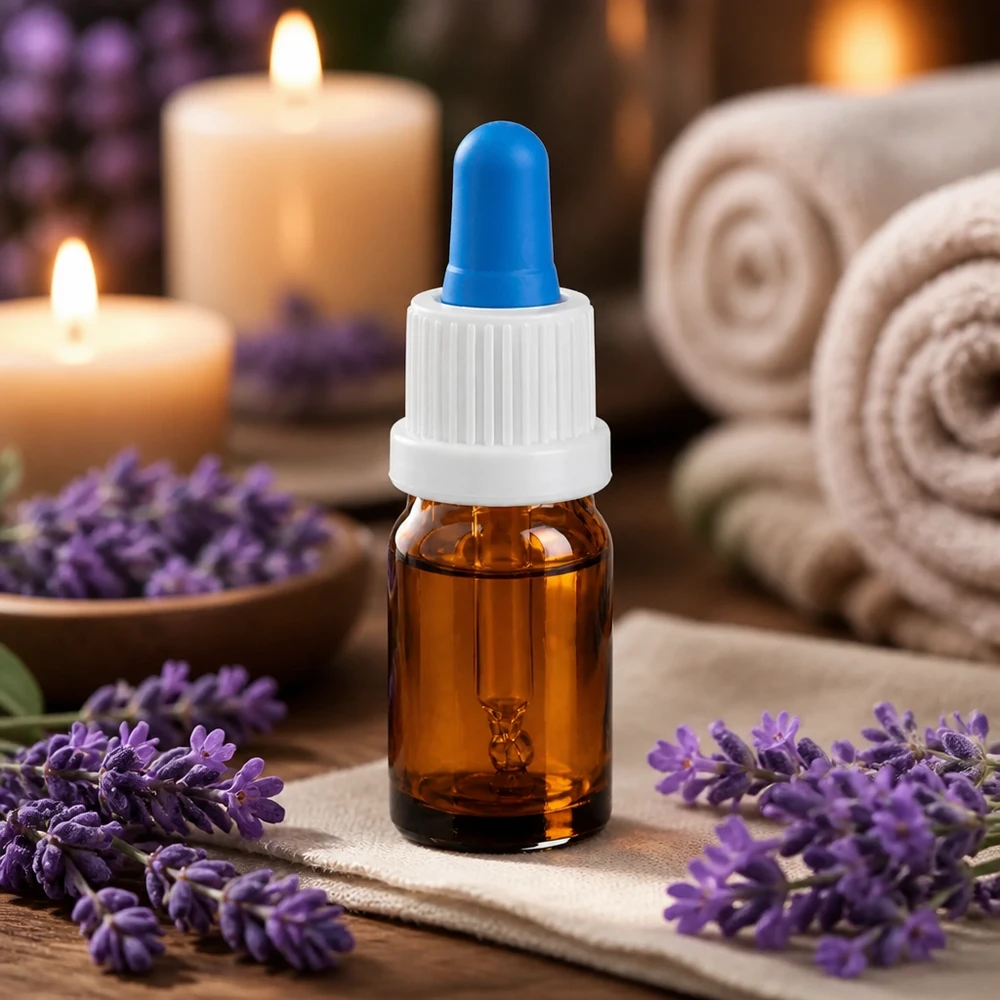 5ml Pipettenflasche weiß/blau Originalitätsverschluss BrownLine UT18/5 Praktische Mini-Pipettenflasche 5ml ideal für Reisen und mobile Aromatherapie-Behandlungen