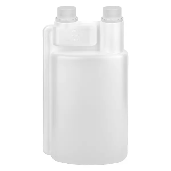 Flacon doseur 1000ml HDPE clair (chambre de dosage 60ml) Flacon doseur 1000ml HDPE clair (chambre de dosage 60ml)