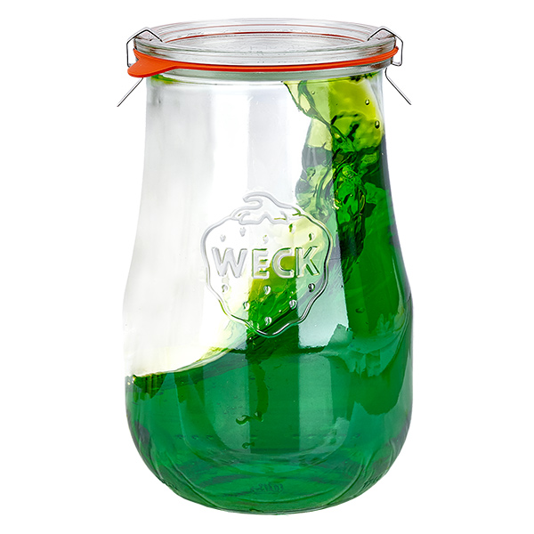 12er Set Weck Gläser 1750ml Tulpengläser mit 12 Glasdeckeln,