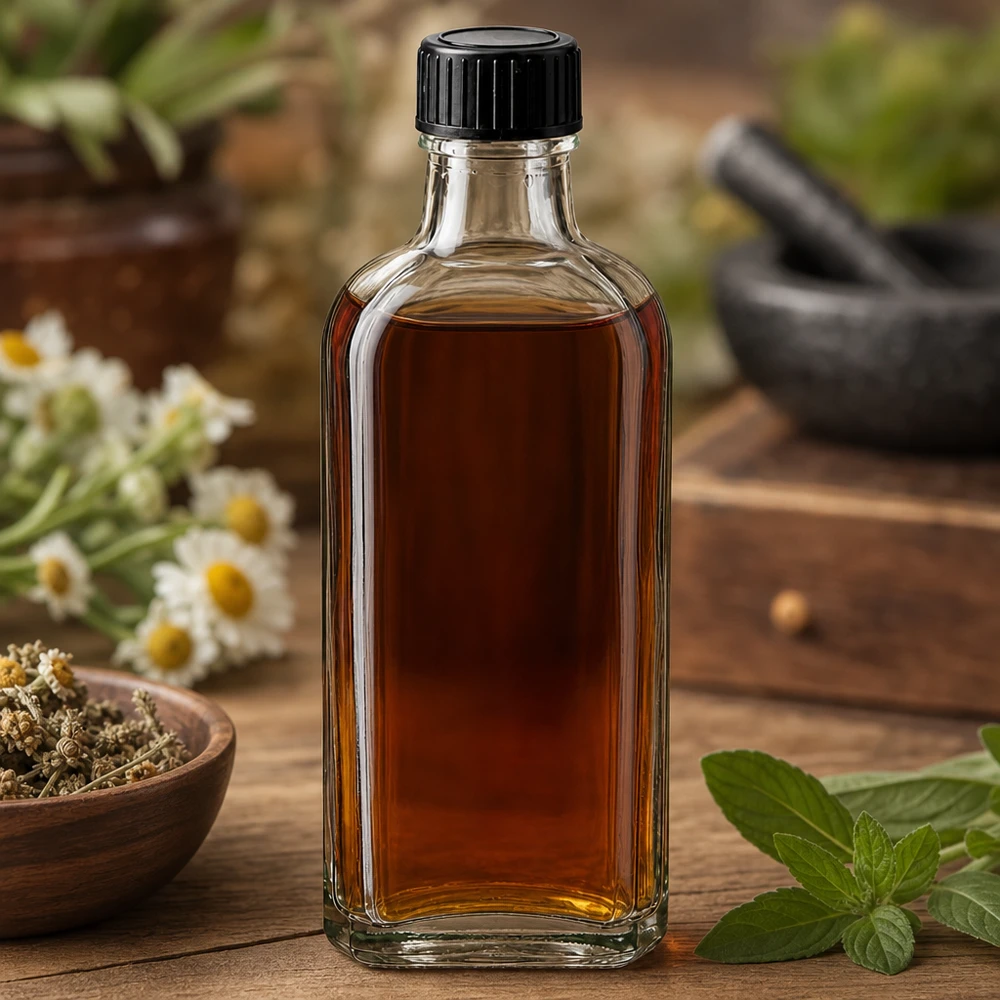 Kompakte Meplat Flasche 100ml Klarglas mit LKD-Schraubverschluss für ätherische Öle und Extrakte