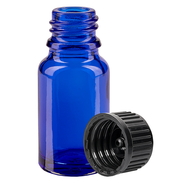10ml Flasche 11mm Schraubverschluss schwarz Standard BlueLine UT18/10