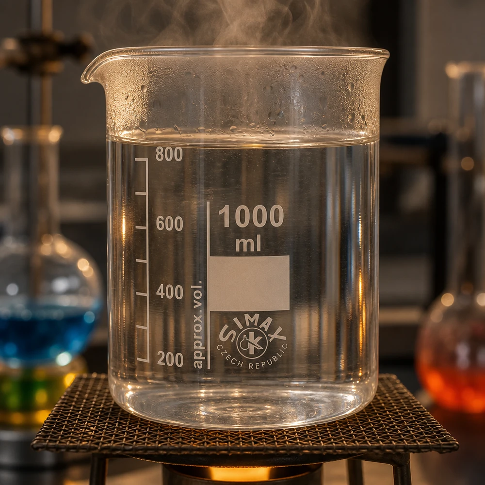 Bicchiere 1000ml in vetro borosilicato, forma bassa Bicchiere trasparente 1000ml a basso stampo in vetro borosilicato per un uso sicuro in laboratorio