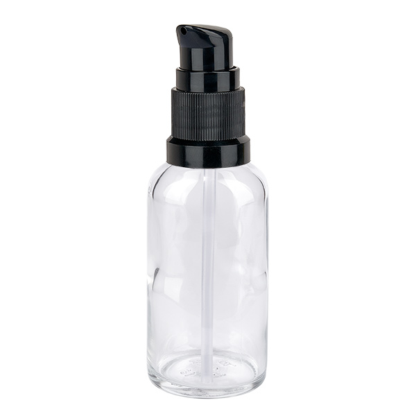 Flacone a pompa da 50 ml nero STD ClearLine UT18/50 Flacone a pompa da 50 ml nero STD ClearLine UT18/50