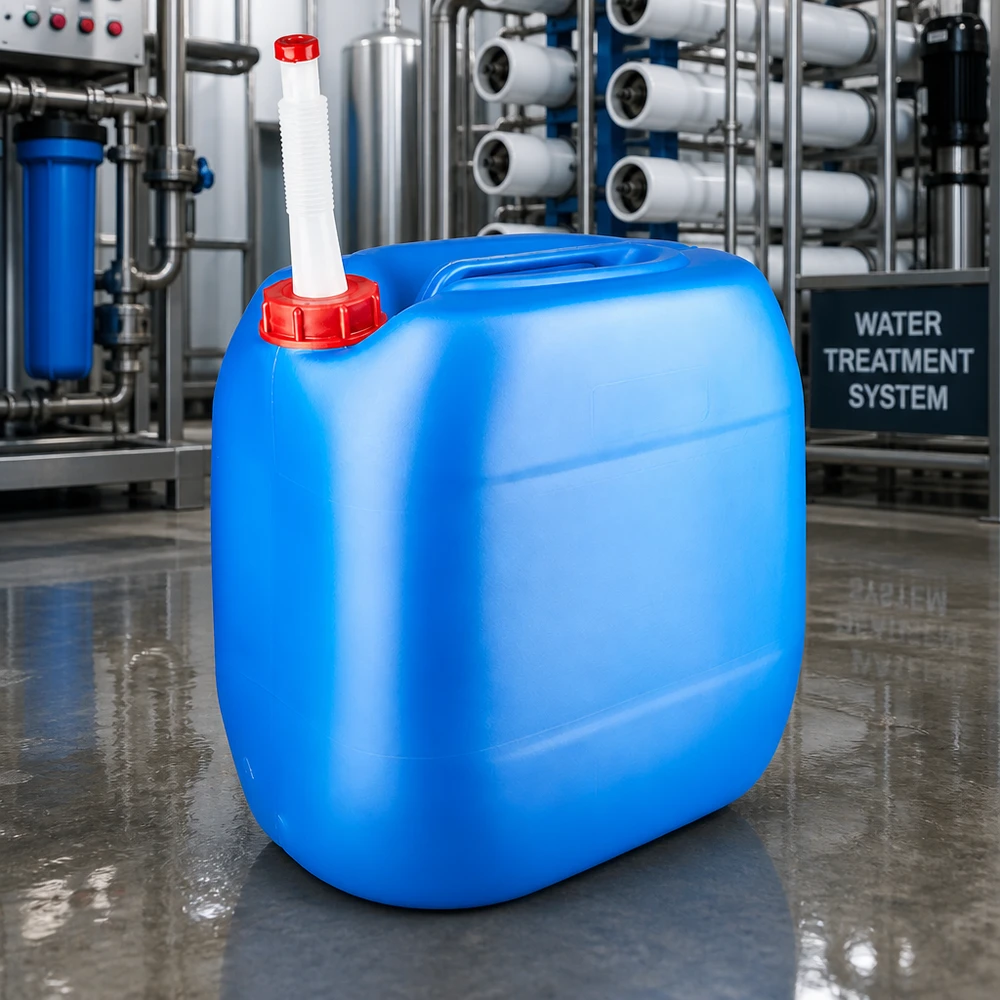 Kanister 30 Liter blau mit Auslaufrohr Flex Kanister 30 Liter mit flexiblem Auslaufrohr zur präzisen Dosierung von Chemikalien und Wasser