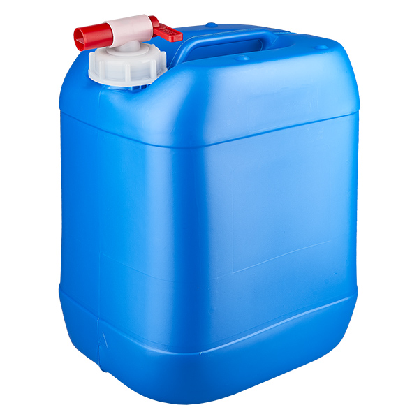 Tanica 20 litri blu con rubinetto di scarico Tanica 20 litri blu con rubinetto di scarico