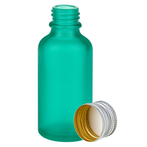 50ml Flasche 11mm Schraubverschluss Alu-Silber Standard GreenL.UT18/50