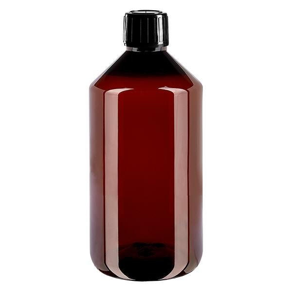 PET Flasche 750ml mit schwarzem Spritzverschluss Originalitätsverschluss