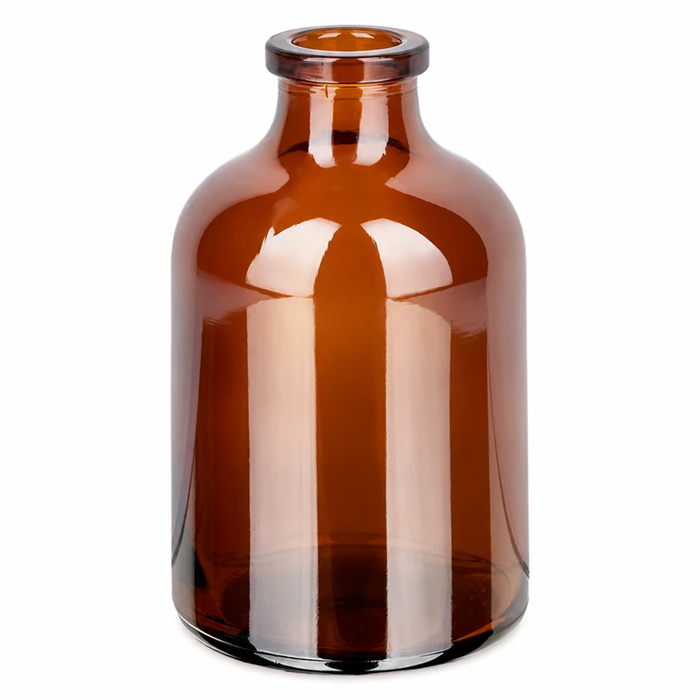 Injektionsflasche Braunglas 50ml Braunglas Vial 50ml zylindrisch mit engem Öffnungsrand für sterile Injektionspräparate
