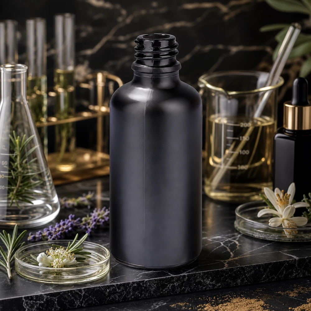 Bottiglia da farmacia da 50 ml BlackLine UT18/50 UNiTWIST Flacone da laboratorio da 50 ml BlackLine UT18/50 UNiTWIST per applicazioni farmaceutiche
