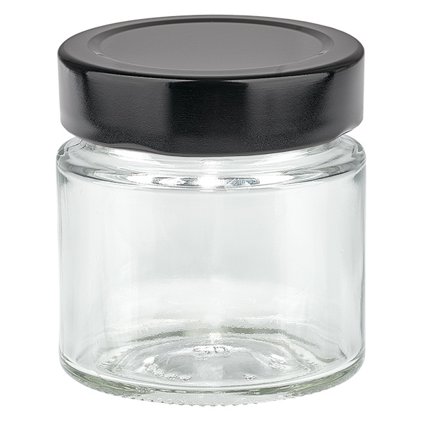 135ml Rundglas + BasicSeal Deckel schw. deep UN..