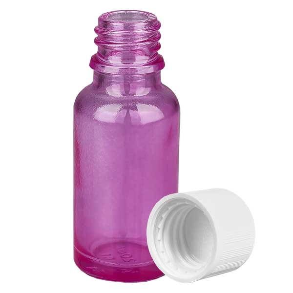 20ml Flasche 11mm Schraubverschluss weiß Standard Kindersicher PurpleLine UT18/20